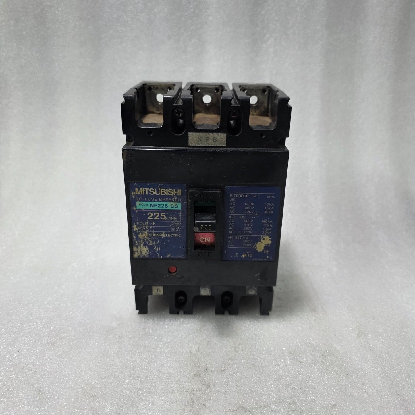 MITSUBISHI NF225-CS NO FUSE BREAKER 225A 3 POLE 600V MCCB