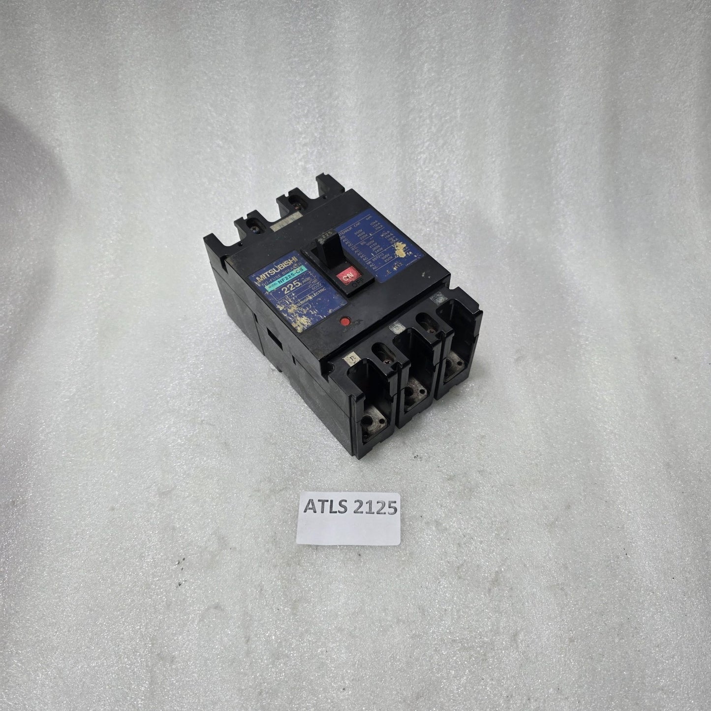 MITSUBISHI NF225-CS NO FUSE BREAKER 225A 3 POLE 600V MCCB