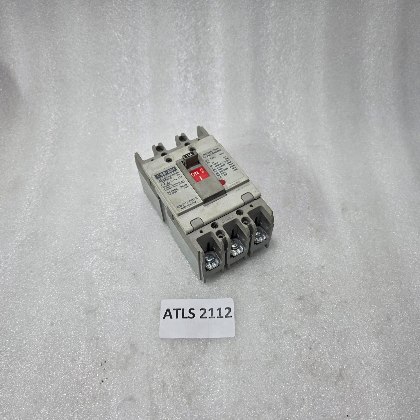CBS-33N 15A MOLDED CASE CIRCUIT BREAKER 3 POLE MCCB | 690V UI | 10KA @ 460V