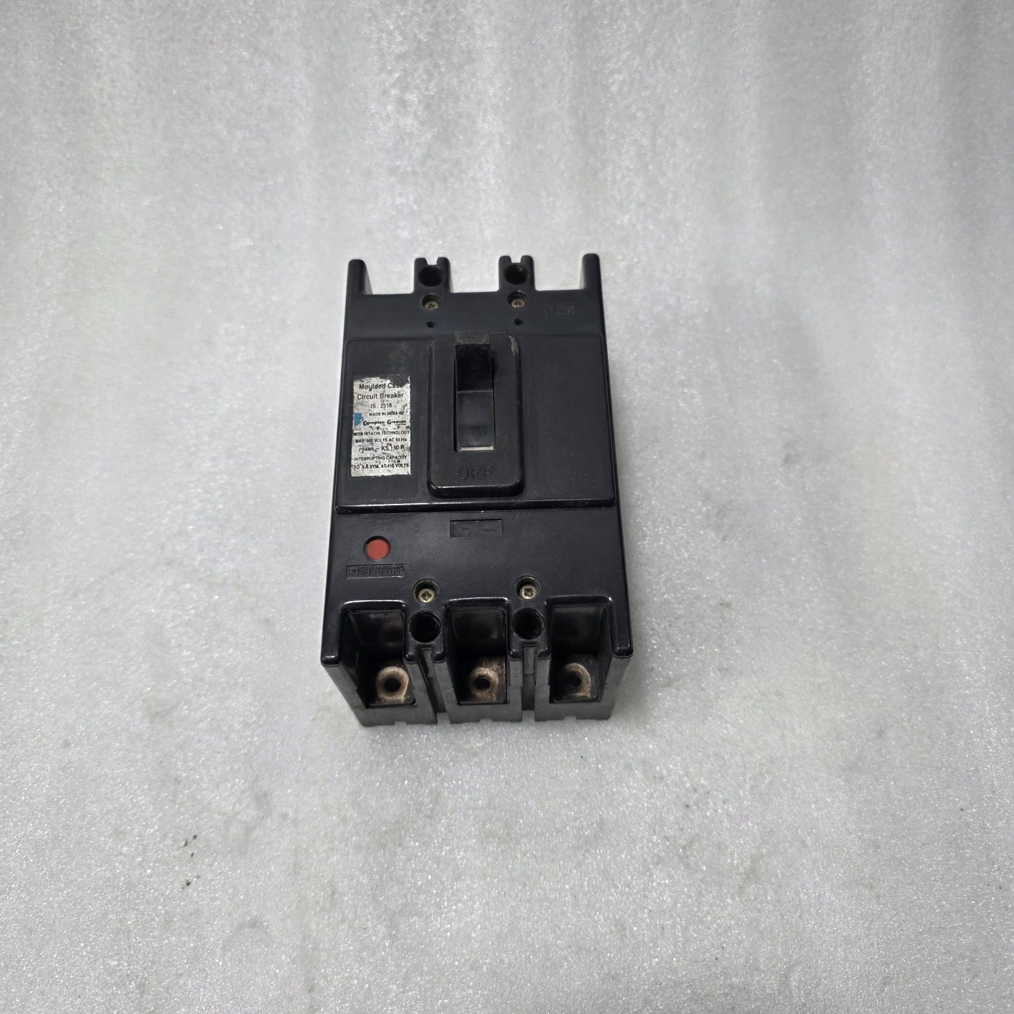 CROMPTON GREAVES KS150R MCCB 150A FRAME MOLDED CASE CIRCUIT BREAKER 415V 10KA
