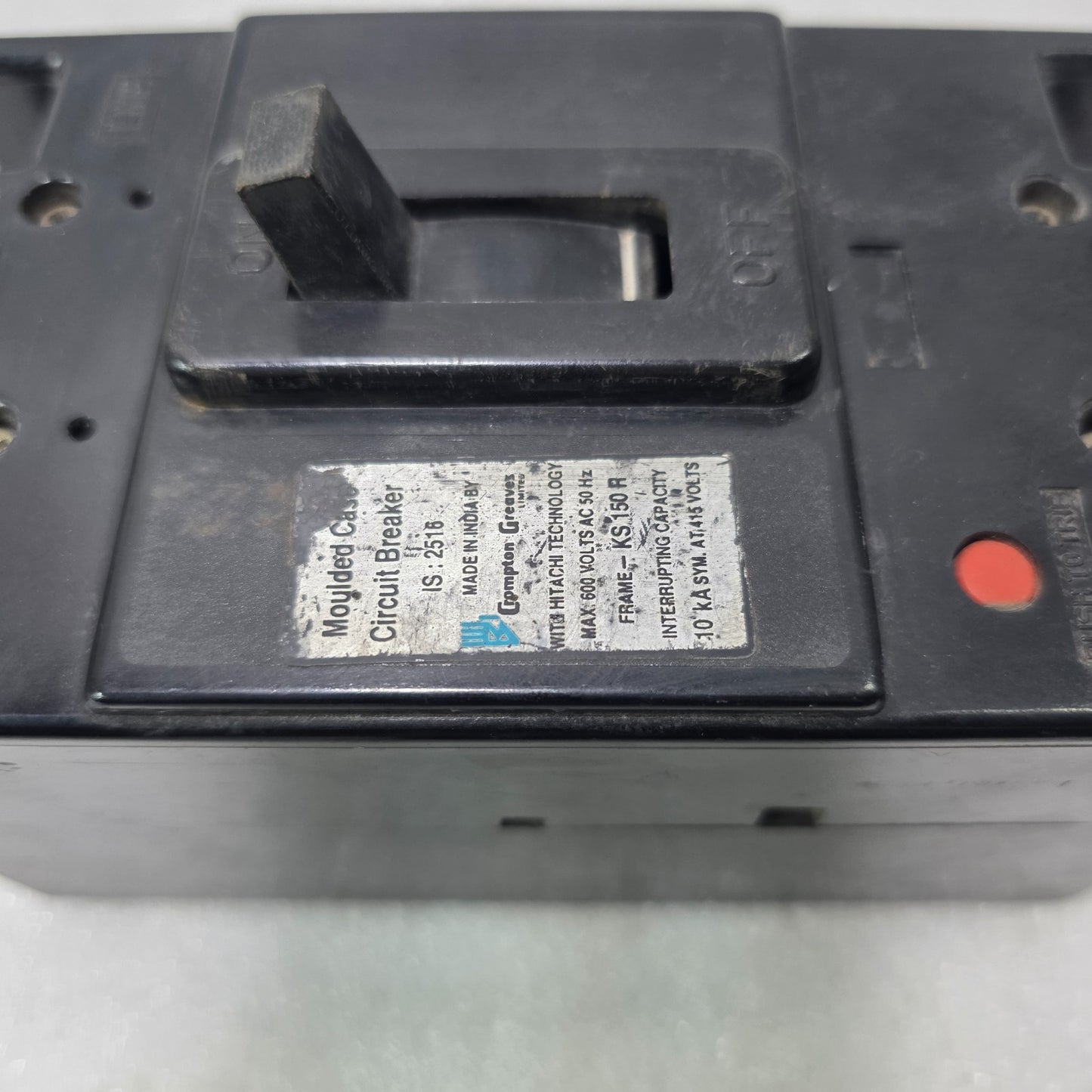 CROMPTON GREAVES KS150R MCCB 150A FRAME MOLDED CASE CIRCUIT BREAKER 415V 10KA