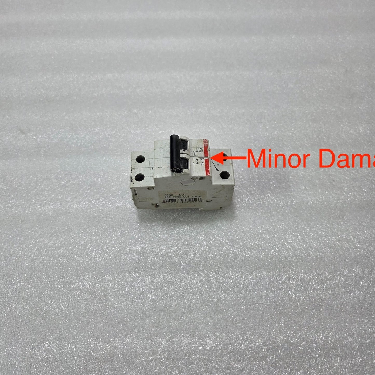 ABB S202 D10 2 POLE 10A MCB CIRCUIT BREAKER 400V 6KA MINOR DAMAGE