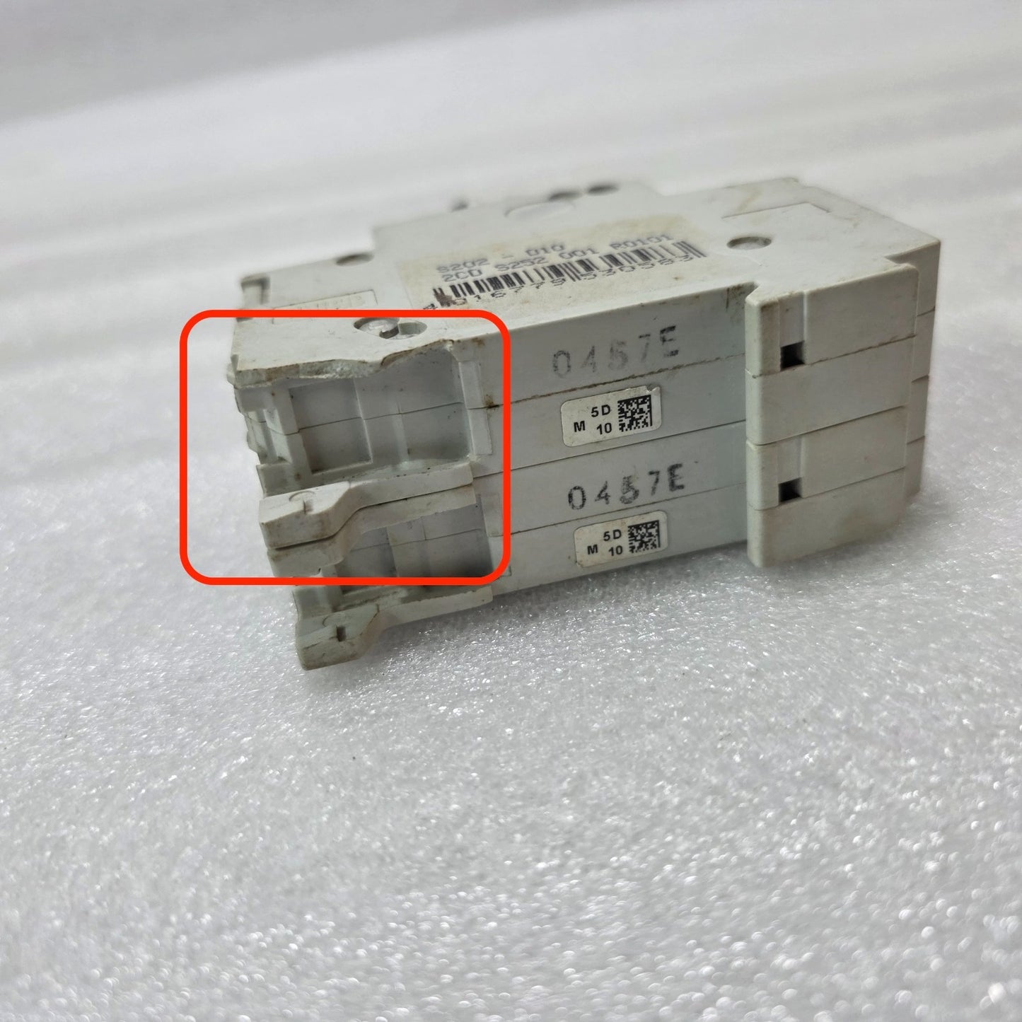 ABB S202 D10 2 POLE 10A MCB CIRCUIT BREAKER 400V 6KA MINOR DAMAGE
