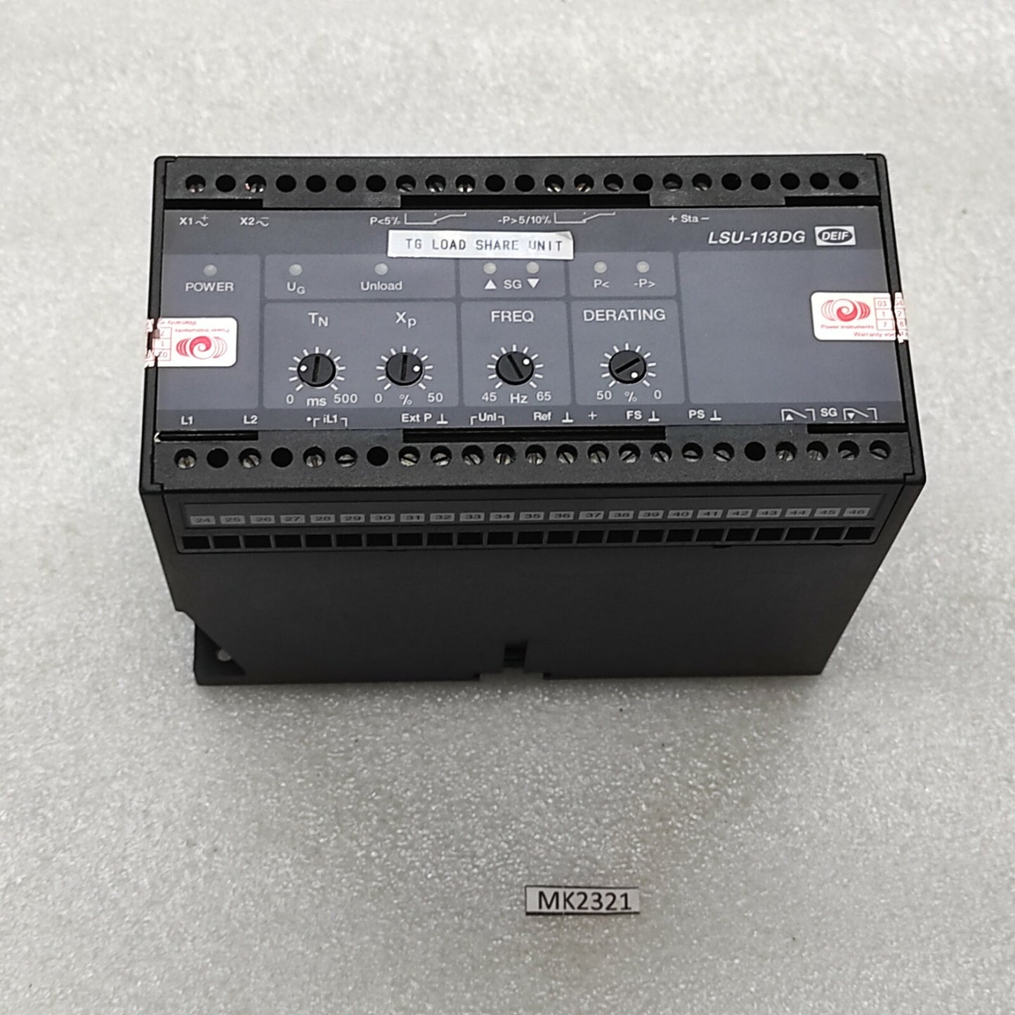 DEIF LSU-113DG LOAD SHARING UNIT 100020950.120 110V