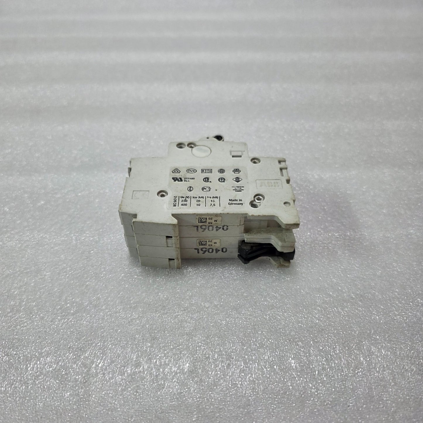 ABB S202 D20 2 POLE MCB 20A CIRCUIT BREAKER 400V 10KA
