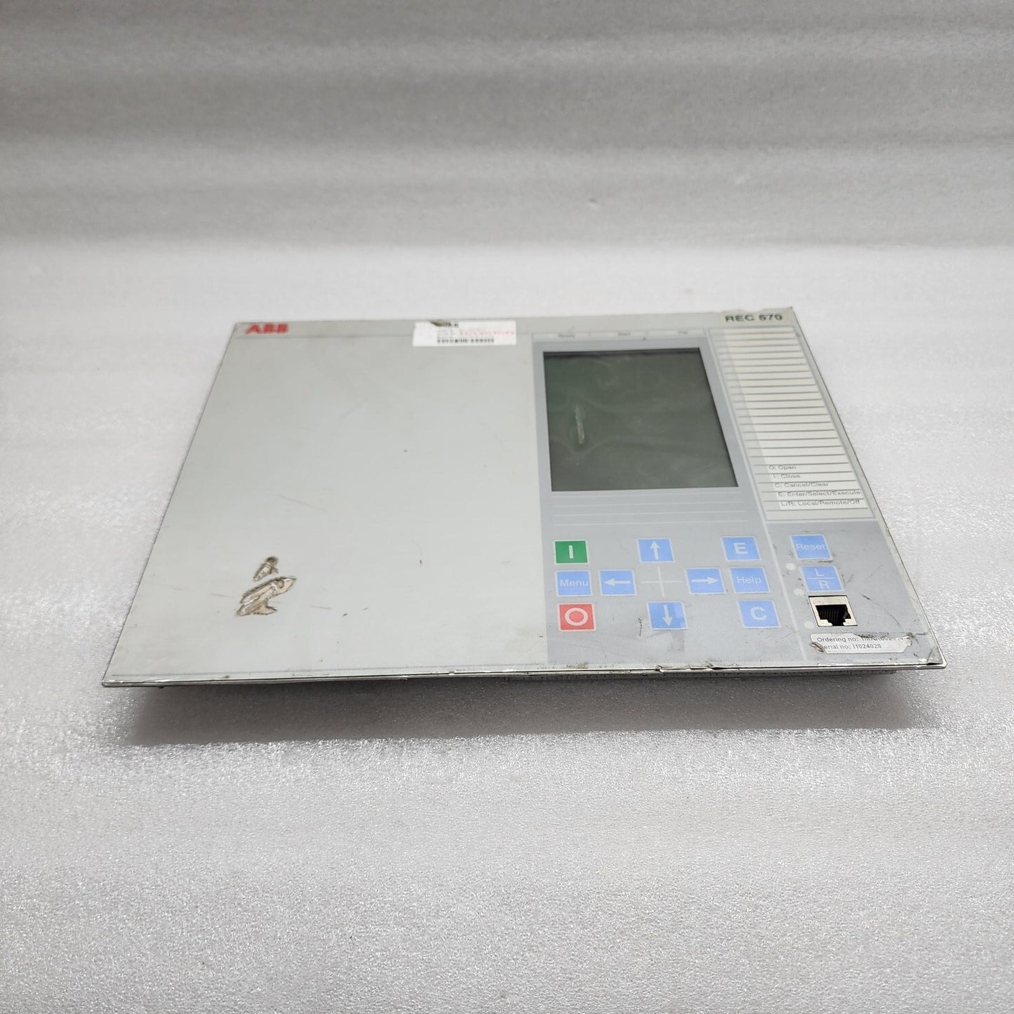 ABB REC670 FRONT DISPLAY PANEL 1MRK000008-NB