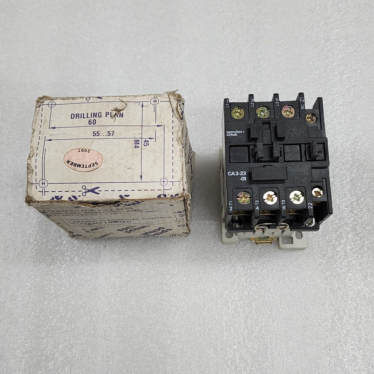 SPRECHER + SCHUH CA3-23-01 MOTOR STARTER CONTACTOR COIL VOLTAGE 220-260V