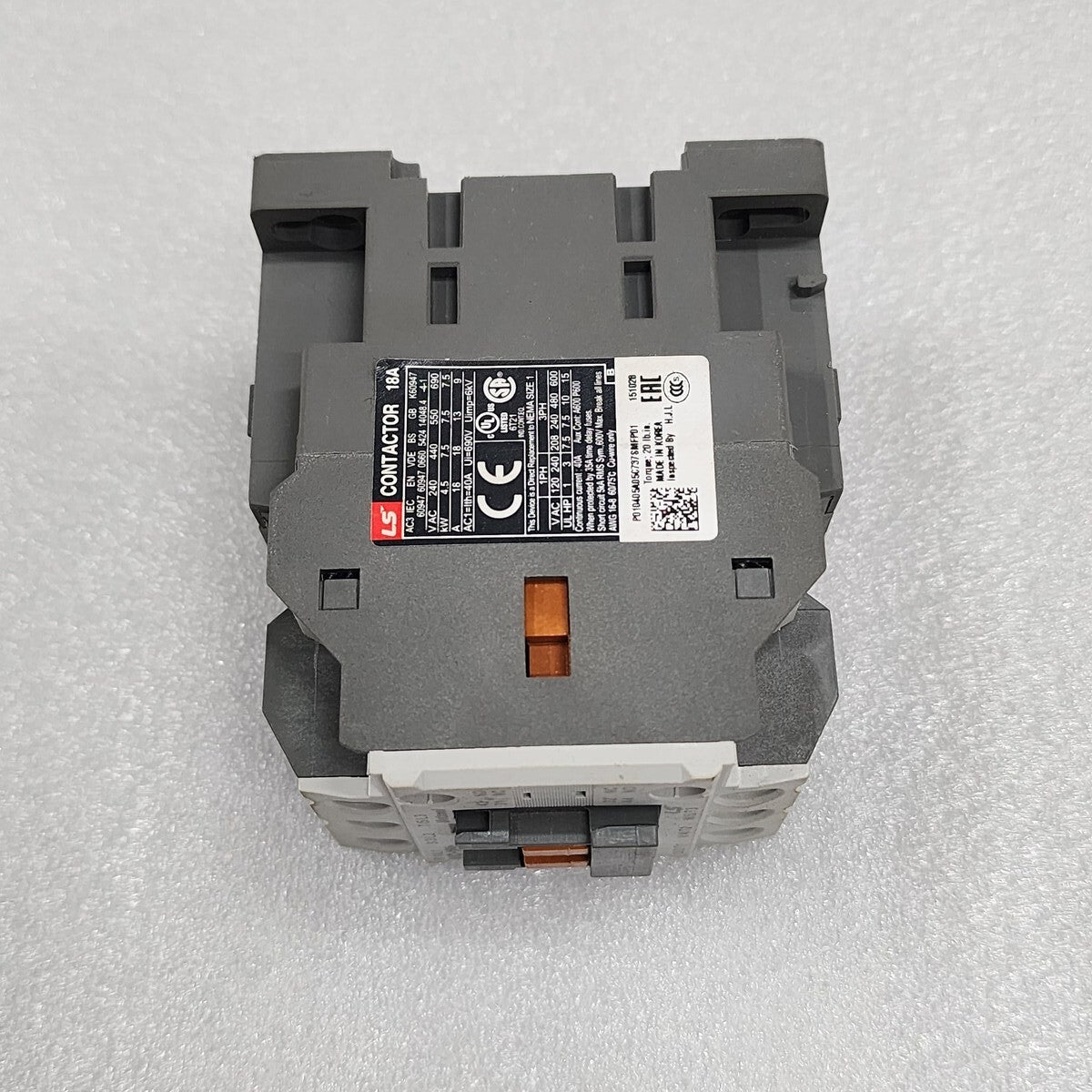 LS ELECTRIC MC-18B MAGNETIC CONTACTOR 18A COIL VOLTAGE 110V
