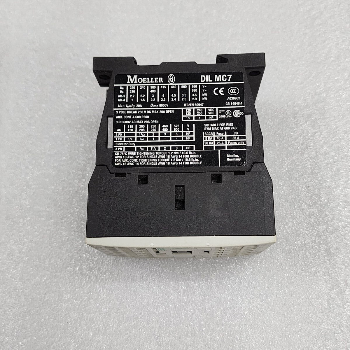 MOELLER XSTART DILMC7-10 CONTACTOR 230V