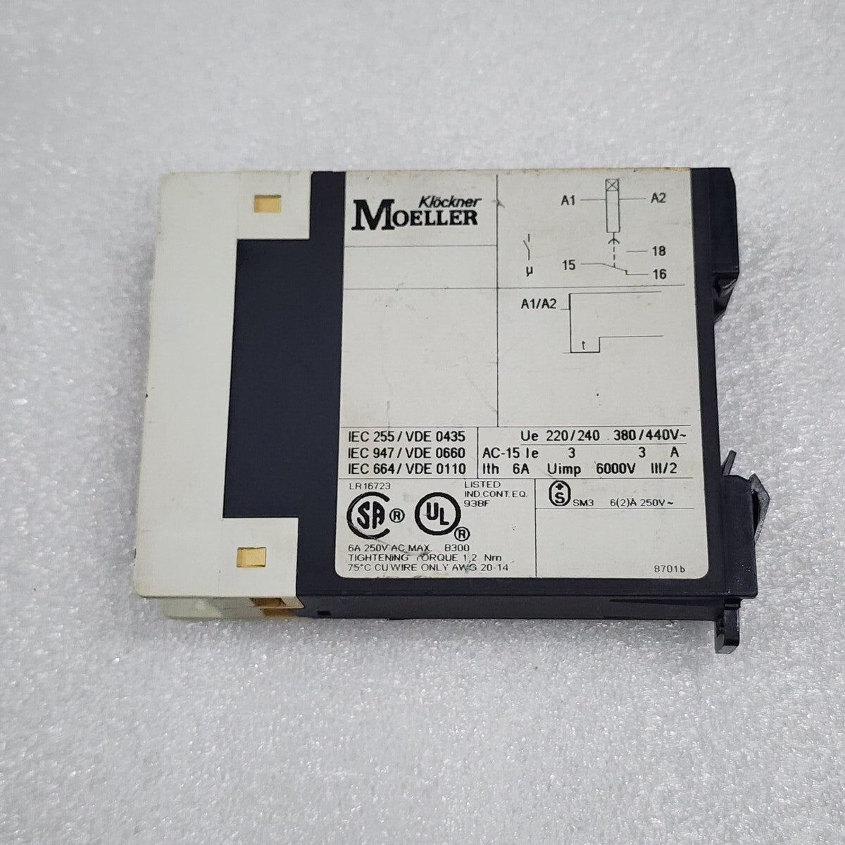 MOELLER TE 11-60-A TIMER RELAY 24-240VAC/DC 3-60S