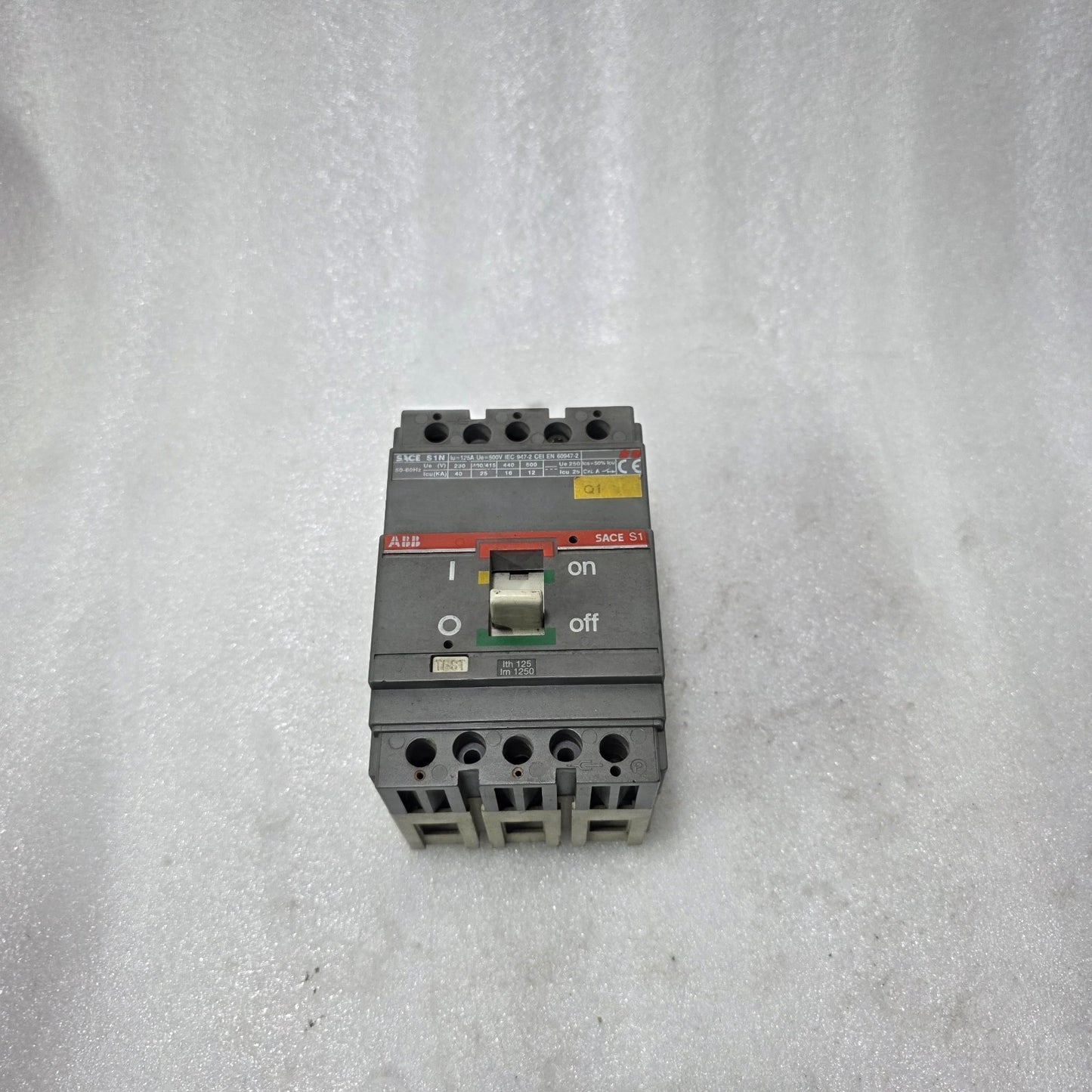 ABB SACE S1N MCCB 125A 3 POLE MOLDED CASE CIRCUIT BREAKER 500V INDUSTRIAL BREAKE