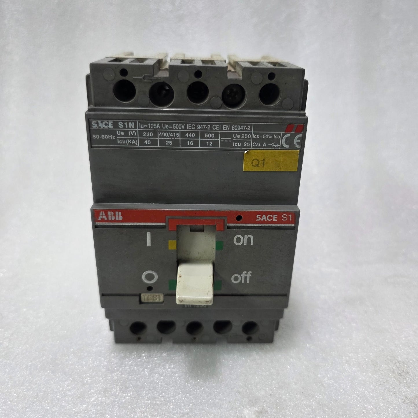ABB SACE S1N MCCB 125A 3 POLE MOLDED CASE CIRCUIT BREAKER 500V INDUSTRIAL BREAKE