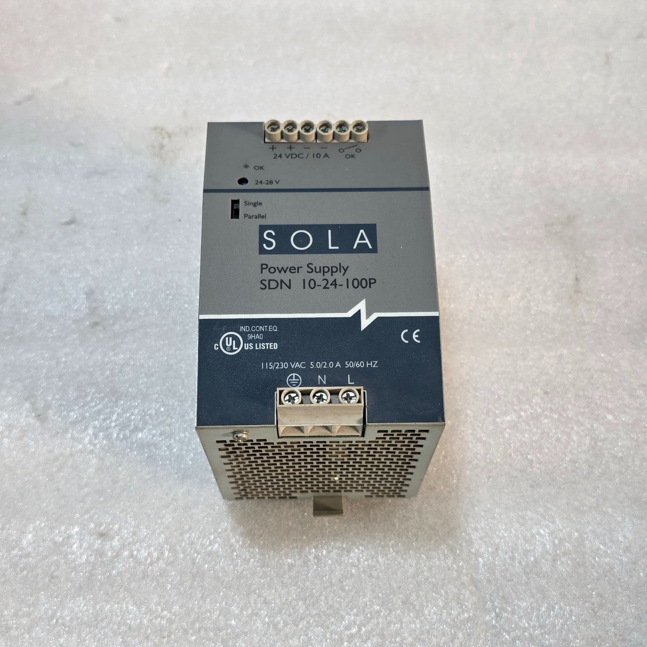 SOLA SDN 10-24-100P AC-TO-DC SWITCH MODE POWER SUPPLY EMERSON 24VDC 10A