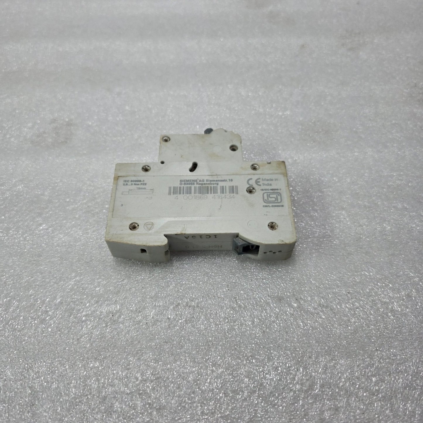 SIEMENS 5SL61167RC C16 16A SINGLE POLE MCB 240/415V MINIATURE CIRCUIT BREAKER