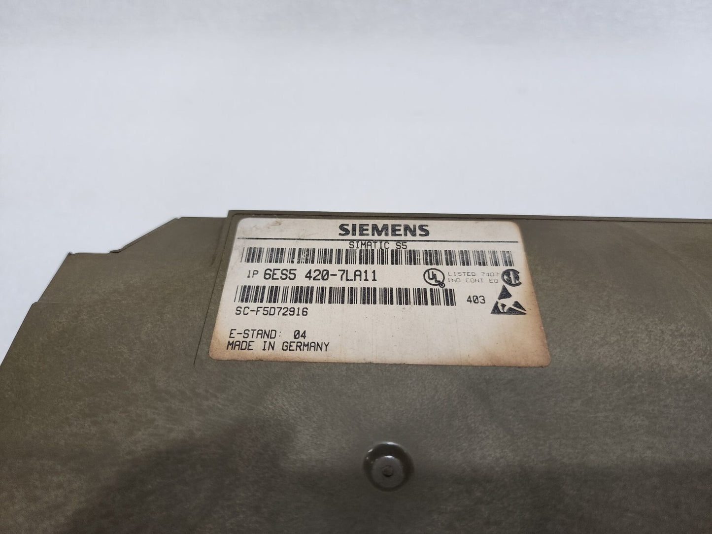 SIEMENS SIMATIC S5 6ES5 420-7LA11 DIGITAL INPUT MODULE LOT OF 2 UNIT