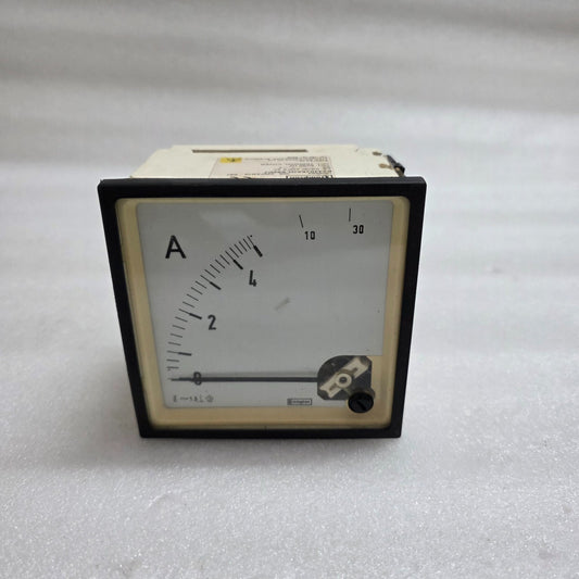 CROMPTON INSTRUMENTS E244-026A-G-LS-ZZ-C7 ANALOG AC AMMETER 0/5/30 AMPS AC