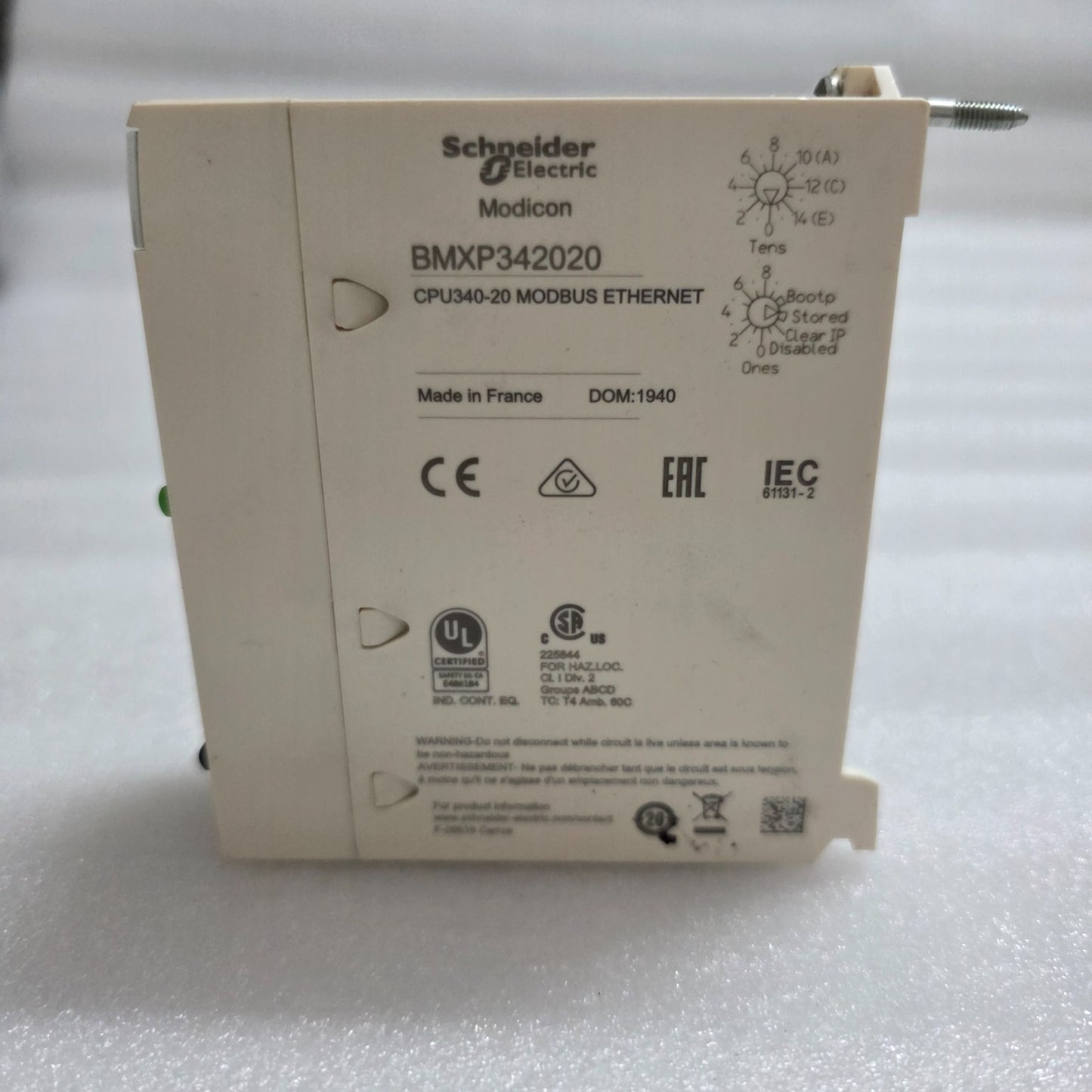 S ELECTRIC MODICON BMXP342020 PLC CPU 340-20 PROCESSOR MODULE