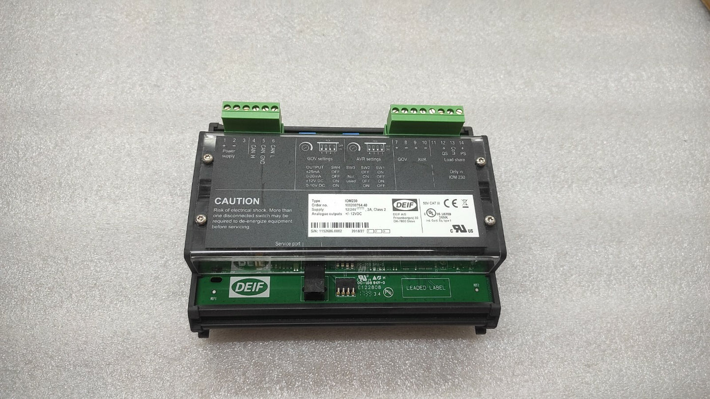 DEIF IOM230 MODULE 12/24VDC