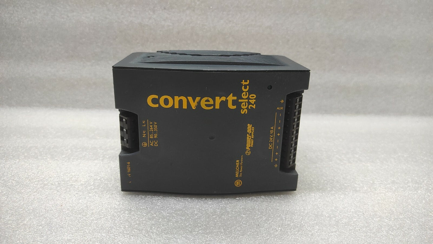 MELCHER POWER ONE CONVERT SELECT LWN 1601-6 AC-DC CONVERTER 24.7VDC 10A