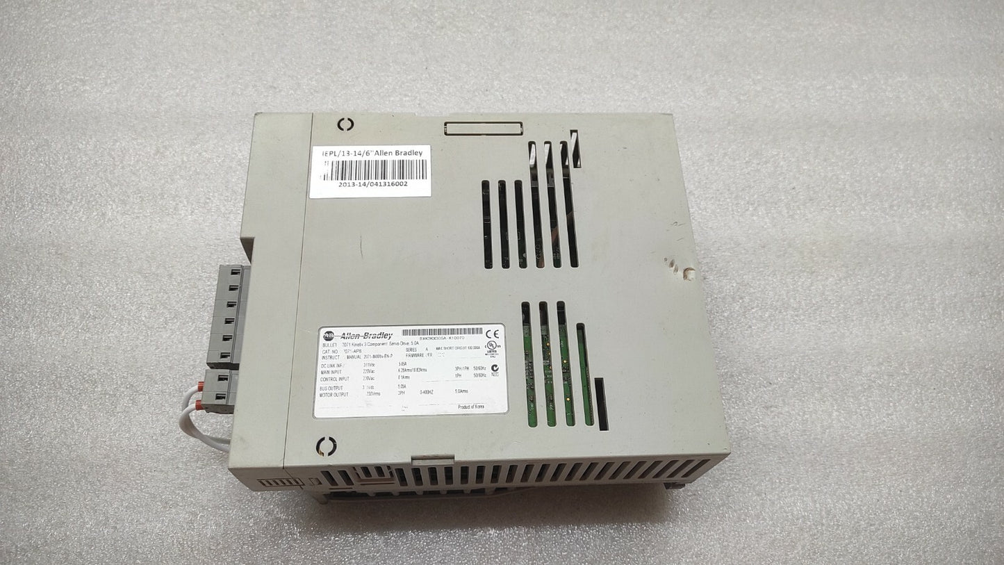 ALLEN BRADLEY CAT 2071-AP8 KINETIX SERVO DRIVE 5.0A