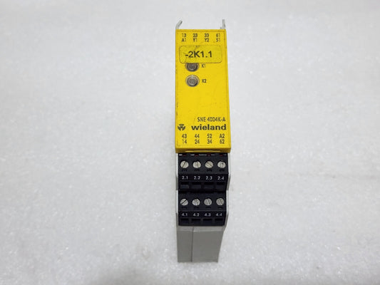 WIELAND SNE 4004K-A SAFETY RELAY R1.188.0593.0 24VAC-DC