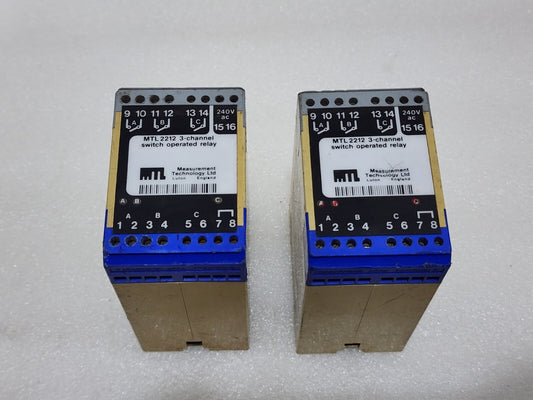 MEASUREMENT TECHNOLOGY MTL2212 3-CH SWITCH OPERATED RELAY 240V