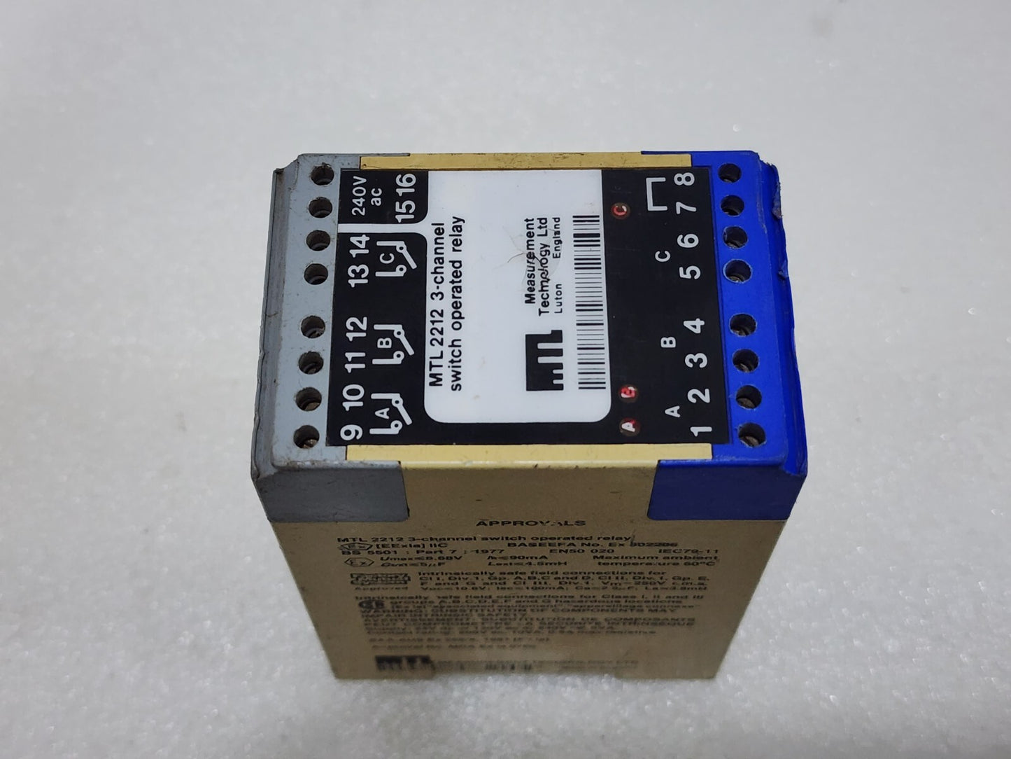MEASUREMENT TECHNOLOGY MTL2212 3-CH SWITCH OPERATED RELAY 240V