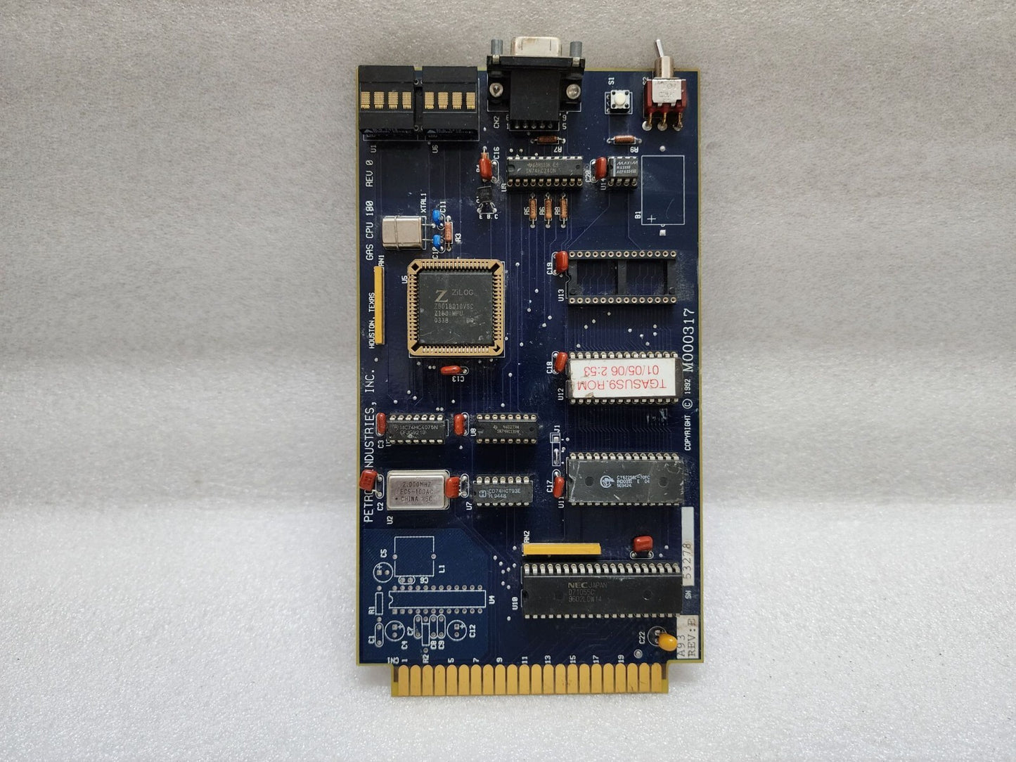 PETRO INDUSTRIES GAS CPU 180 PCB M000317 A93