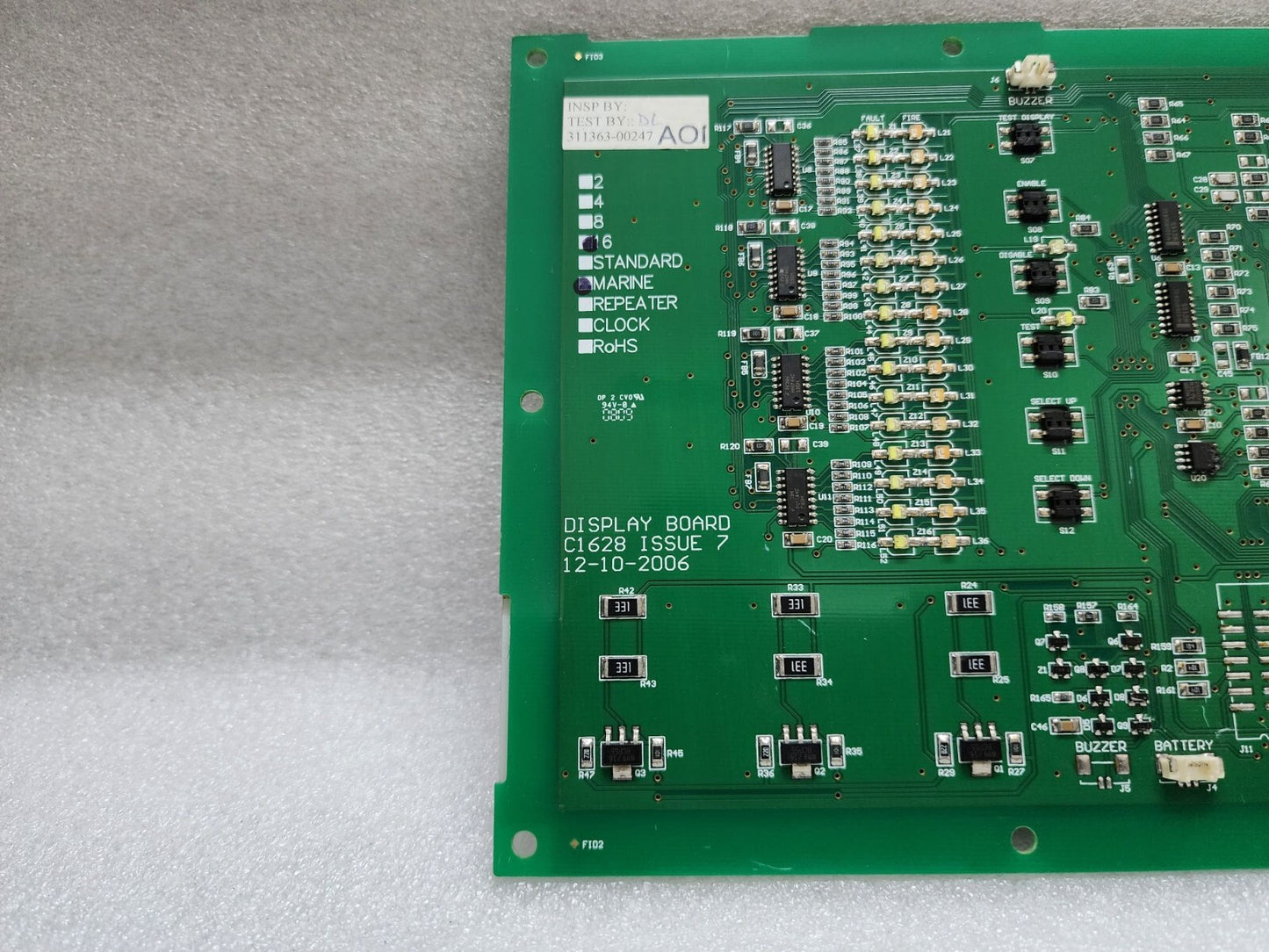 CI628 DISPLAY BOARD 311363-00247 1800609-16