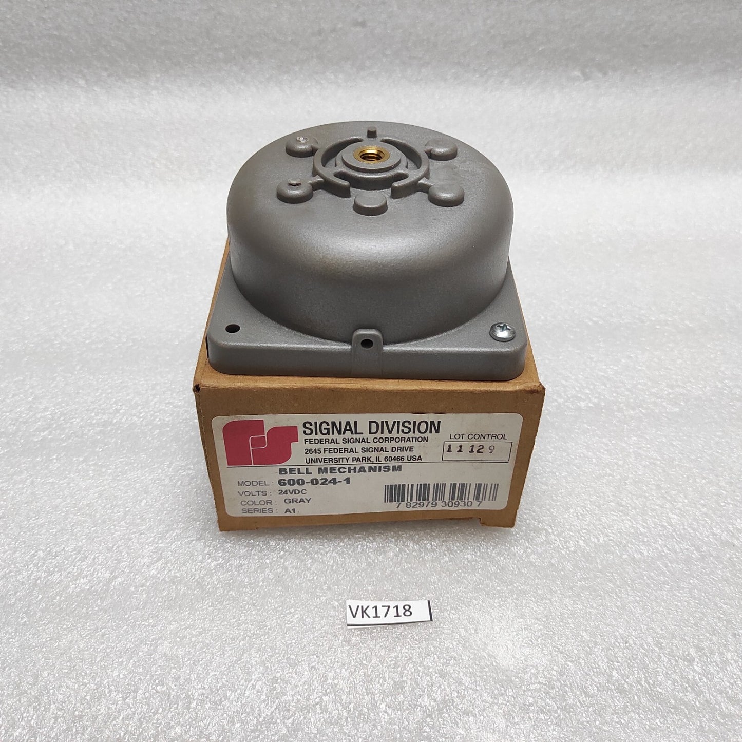 FEDERAL SIGNAL DIVISION 600-024-1 BELL MECHANISM 24VDC