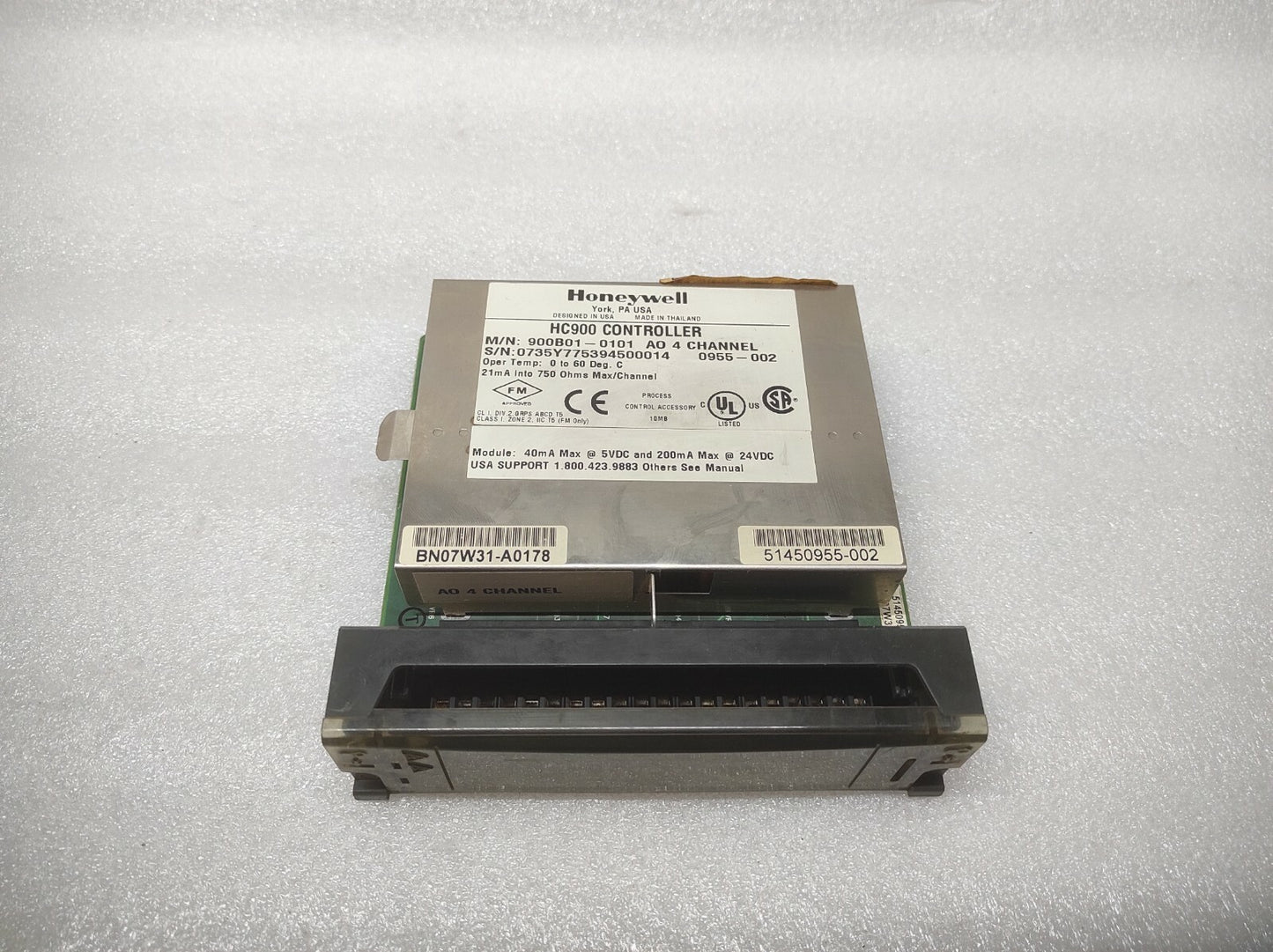 HONEYWELL HC900 CONTROLLER 900B01-0101 ANALOG OUTPUT MODULE