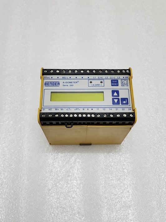 BENDER SERIE 260 IRDH 265-222 A-ISOMETER B91068073 INSULATION MONITORING DEVICE