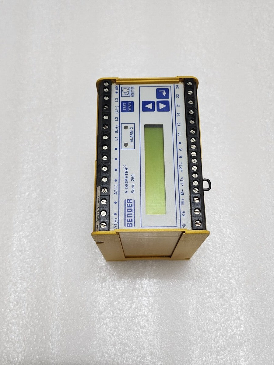 BENDER SERIE 260 IRDH 265-222 A-ISOMETER B91068073 INSULATION MONITORING DEVICE