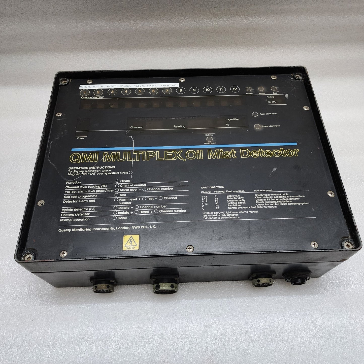 QMI MULTIPLEX OIL MIST DETECTOR QUALITY MONITORING INSTRUMENT