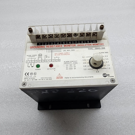 LUXCO SBAG-202 INSULATION MONITOR 220V