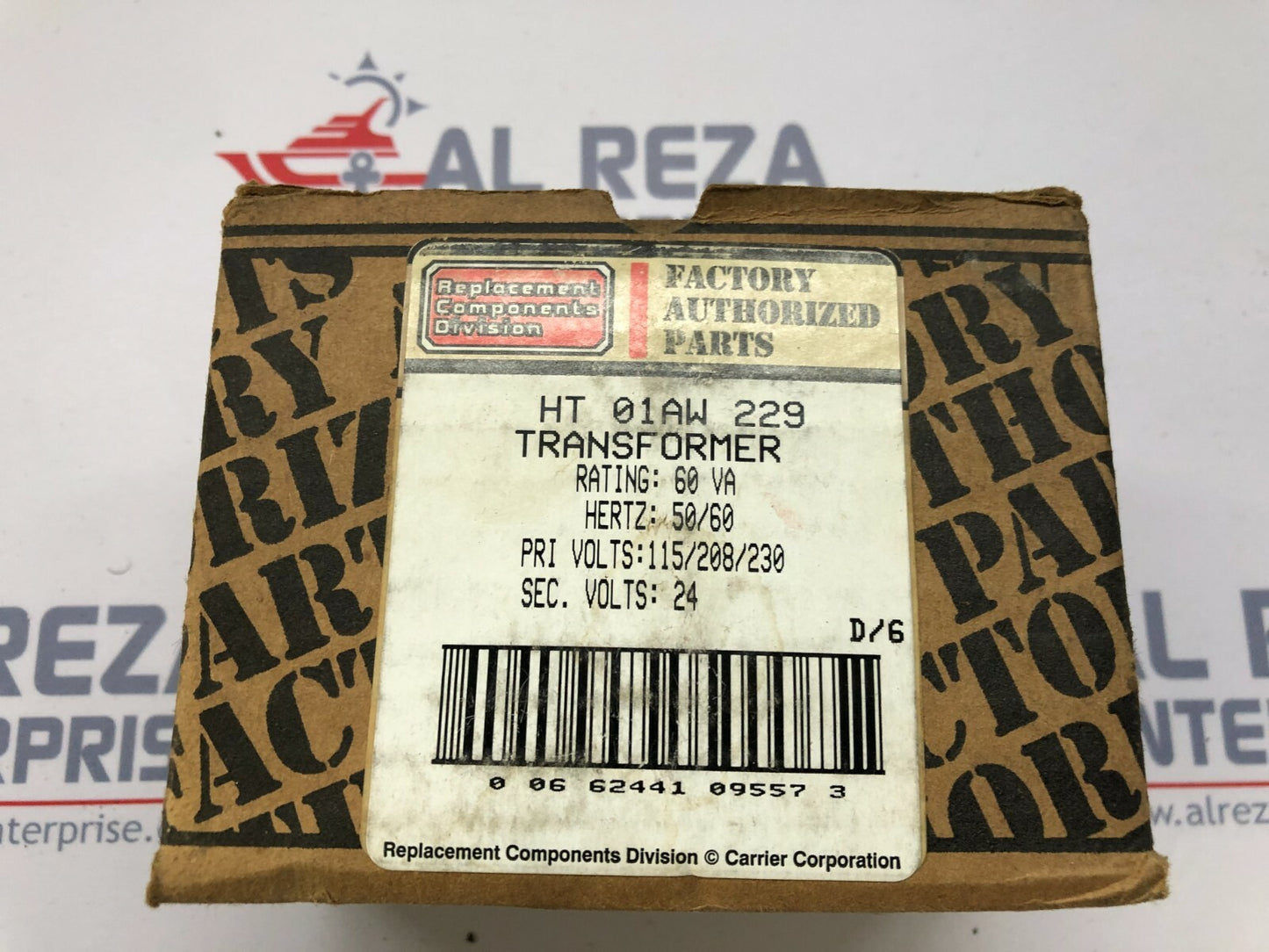 CARRIER HT01AW229A /HT01AW229 TRANSFORMER 24V AC