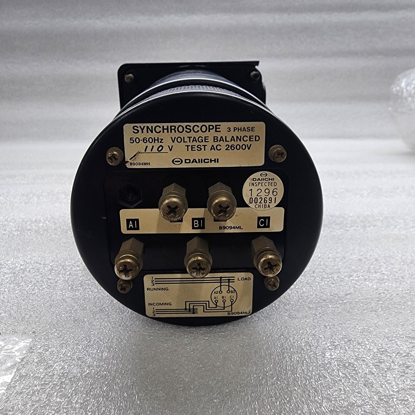 DAIICHI DL-110NA 3-PHASE SYNCHROSCOPE B9094MH