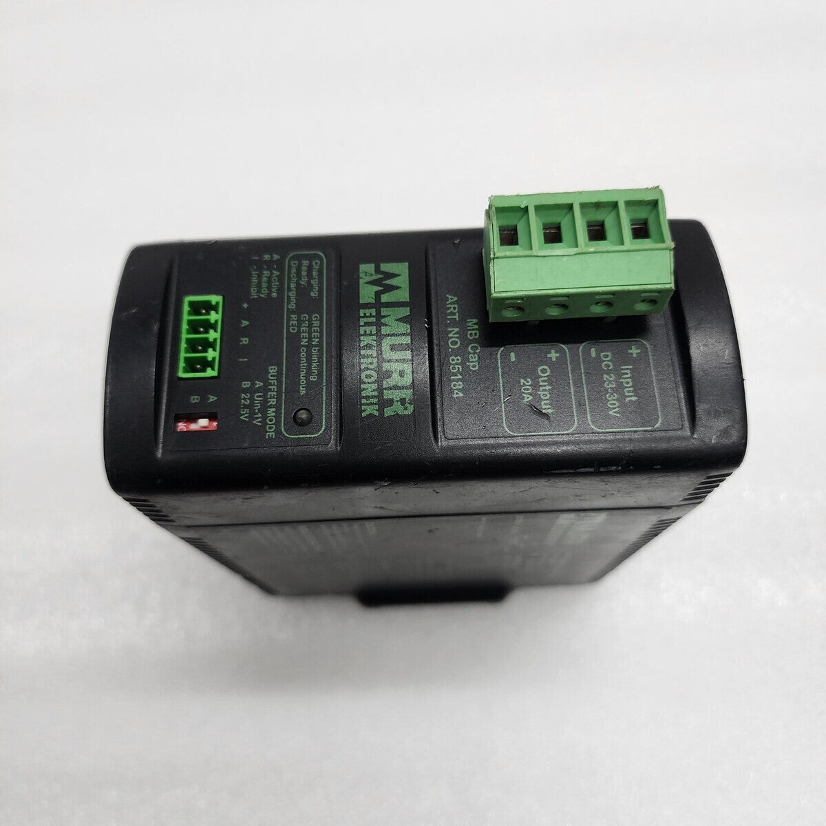 MURR ELEKTRONIK MB CAP 20/24 MAINTENANCE FREE BUFFER RELAY 85184 22-28VDC 20A