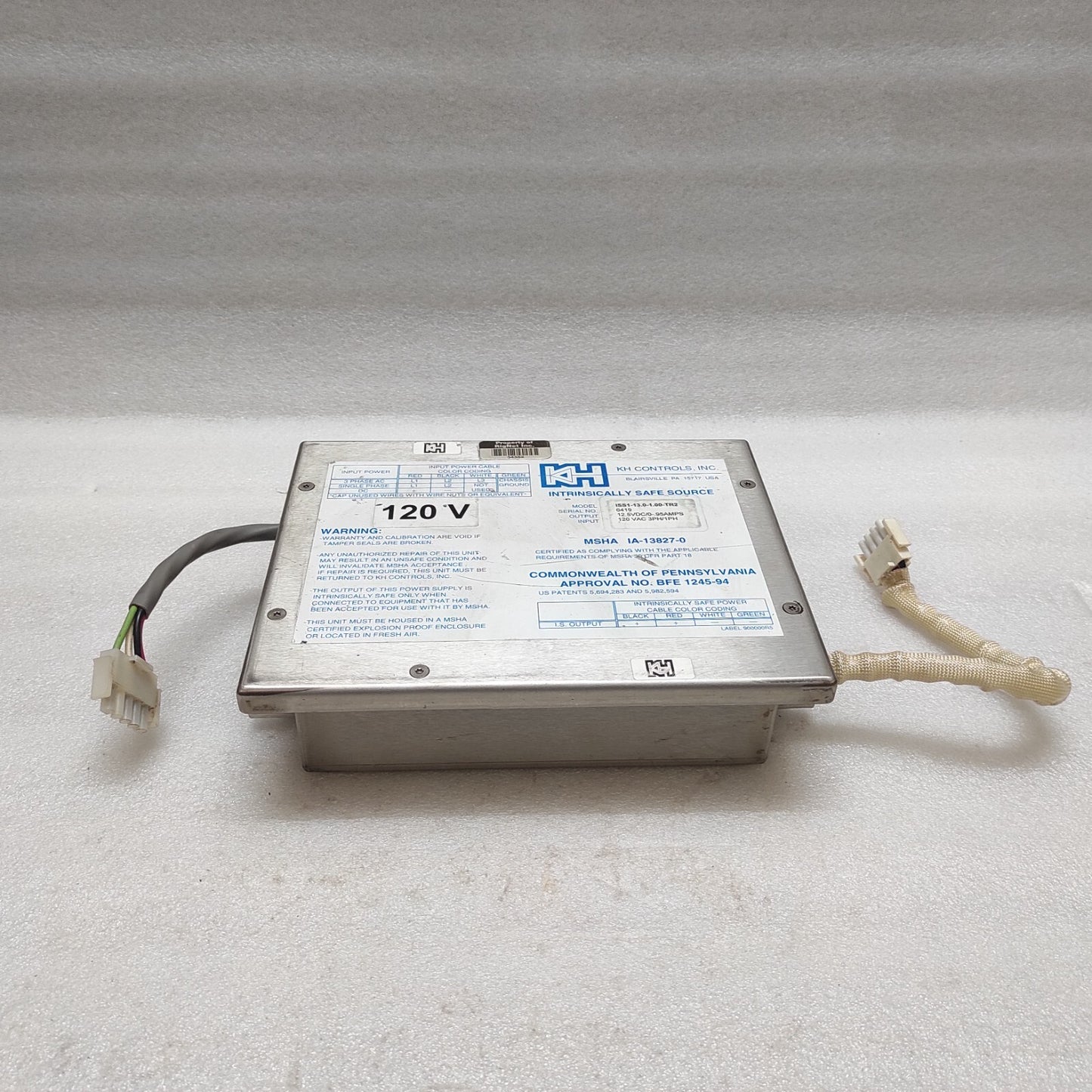 KH CONTROLS ISS1-13.0-1.00-TR2 INTRINSICALLY SAFE SOURCE