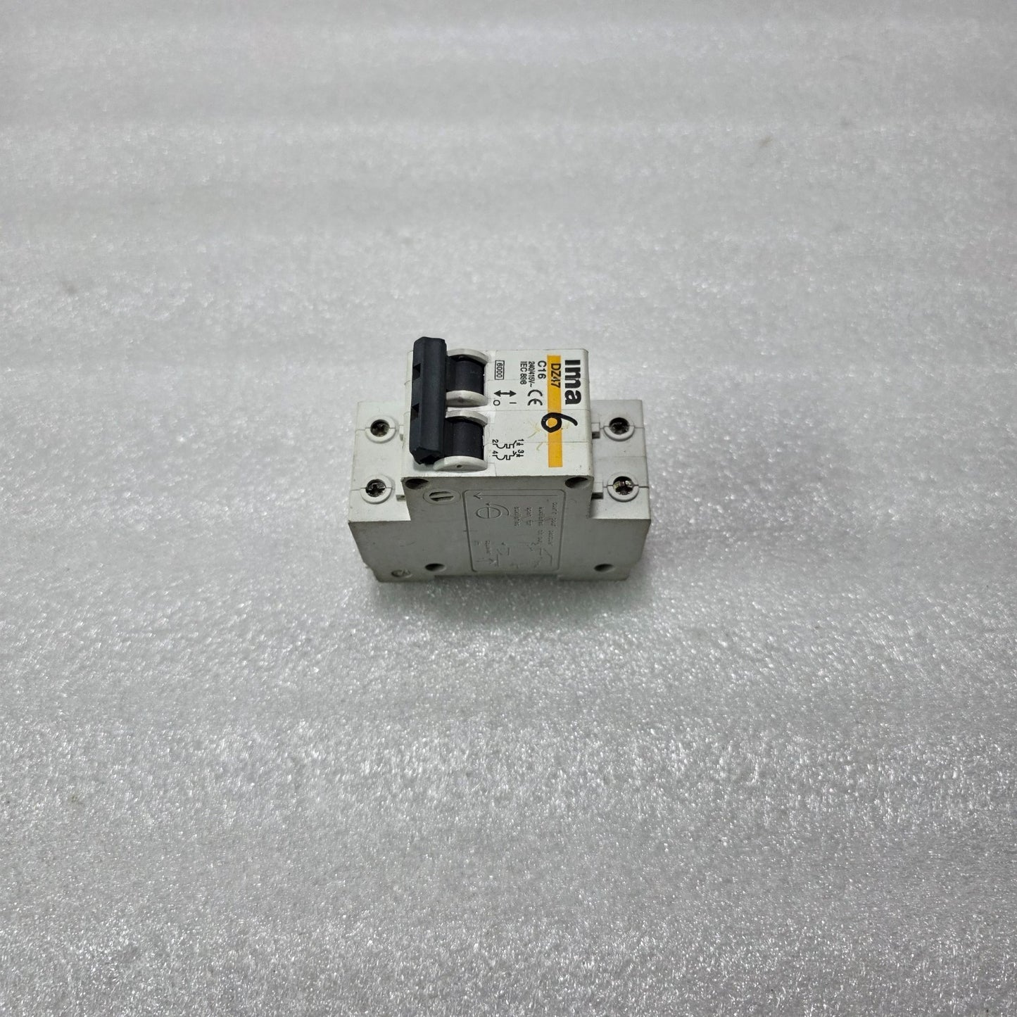 IMA DZ47 C16 2 POLE MCB 16A 240/415V 6KA MINIATURE CIRCUIT BREAKER