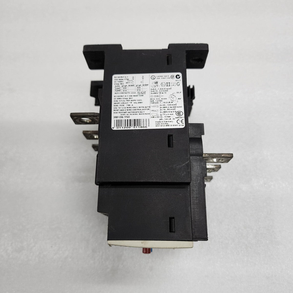 SIEMENS 3RB1056-1FG0 SOLID-STATE OVERLOAD RELAY 50-200A