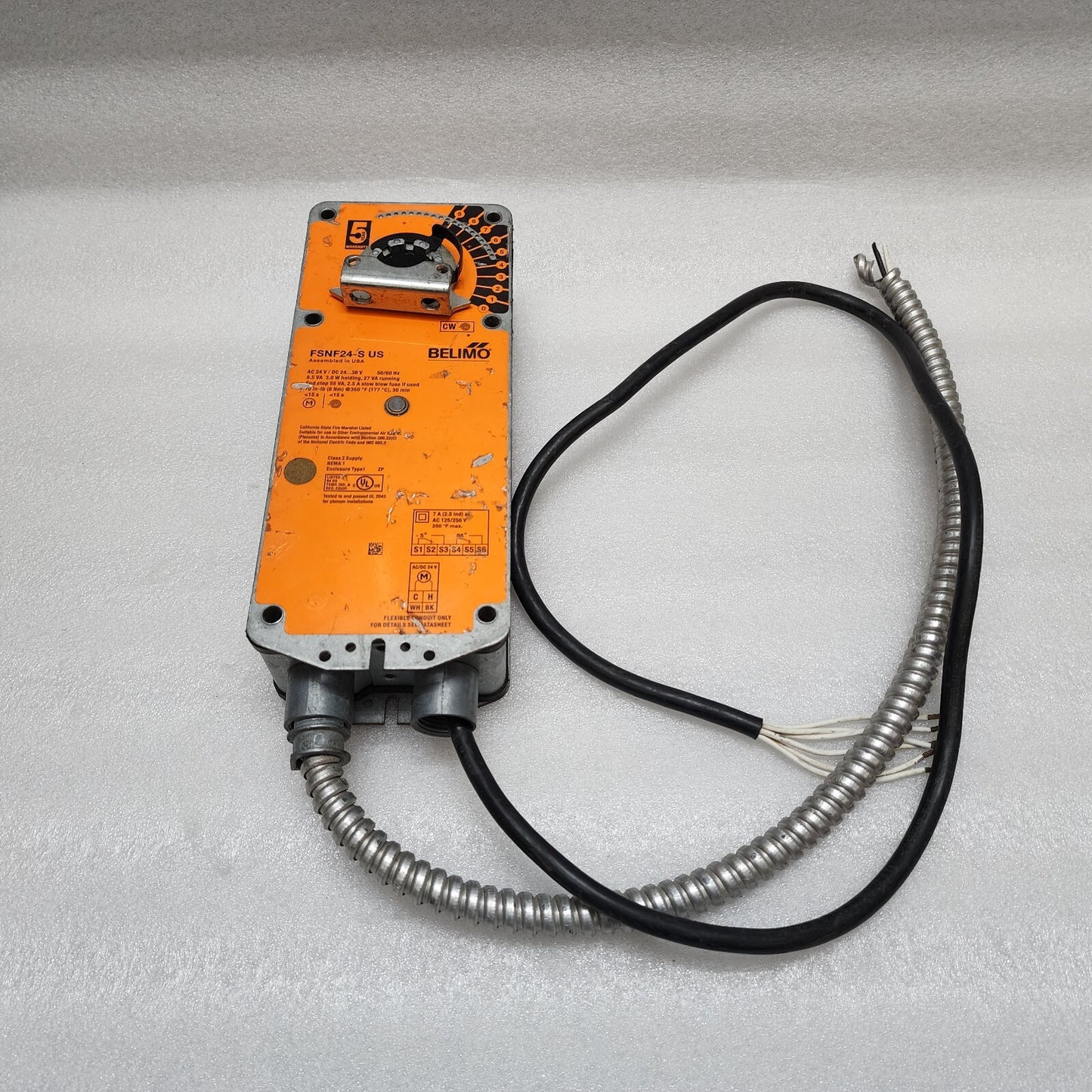 BELIMO FSNF24-S US FIRE & SMOKE SPRING RETURN ACTUATOR 24VAC/24-36VDC