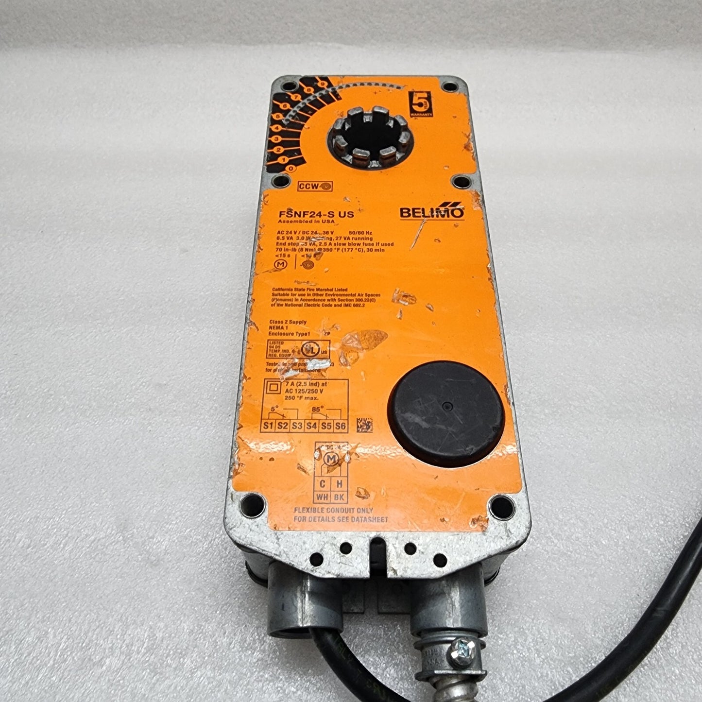 BELIMO FSNF24-S US FIRE & SMOKE SPRING RETURN ACTUATOR 24VAC/24-36VDC