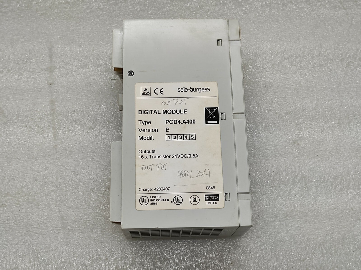 SAIA-BURGESS PCD4-A400 DIGITAL OUTPUT MODULE