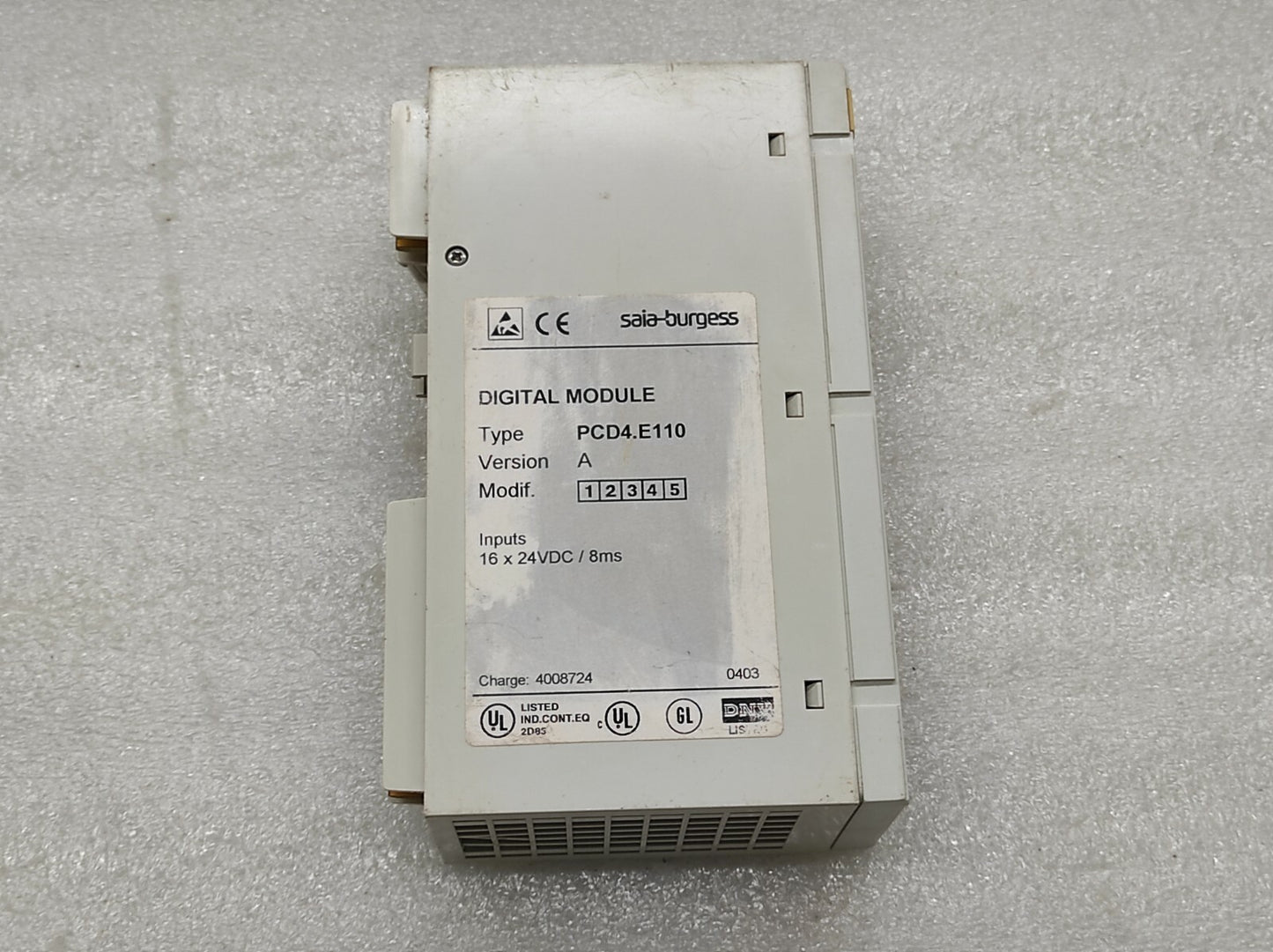 SAIA BURGESS PCD4.E110 DIGITAL MODULE
