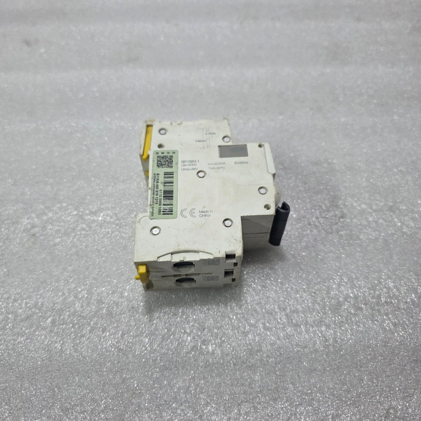 S ELECTRIC IC65N C2A 2 POLE MINIATURE CIRCUIT BREAKER 2A MCB 415VAC