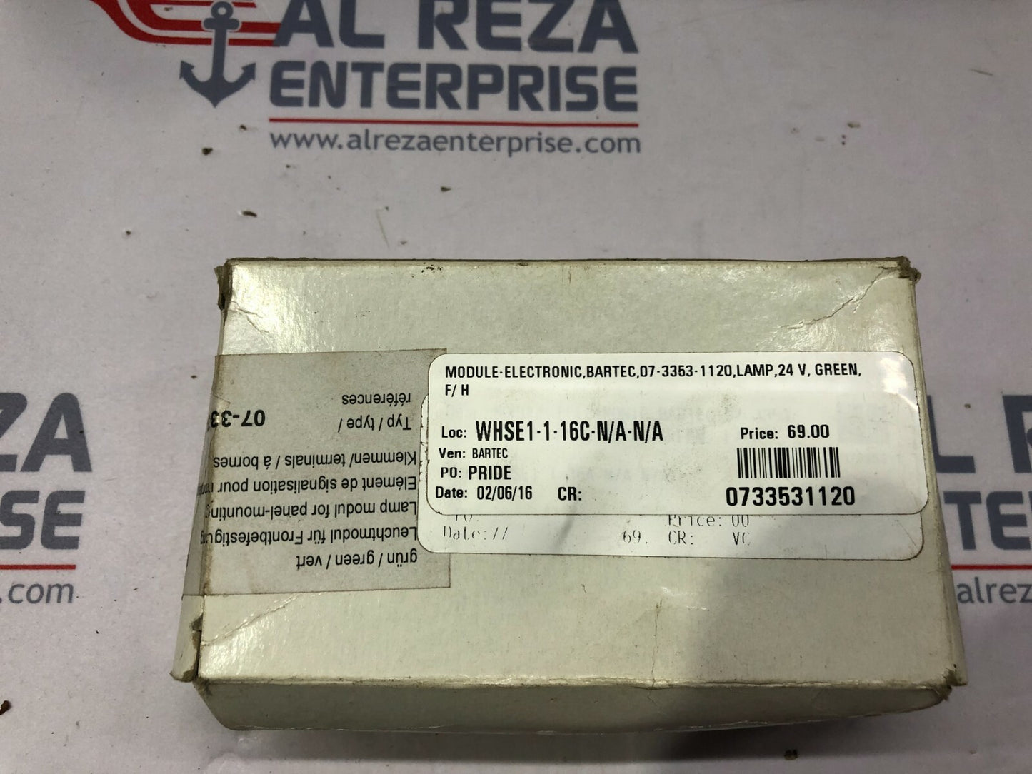 BARTEC 07-3353-1120 GREEN LAMP 24V