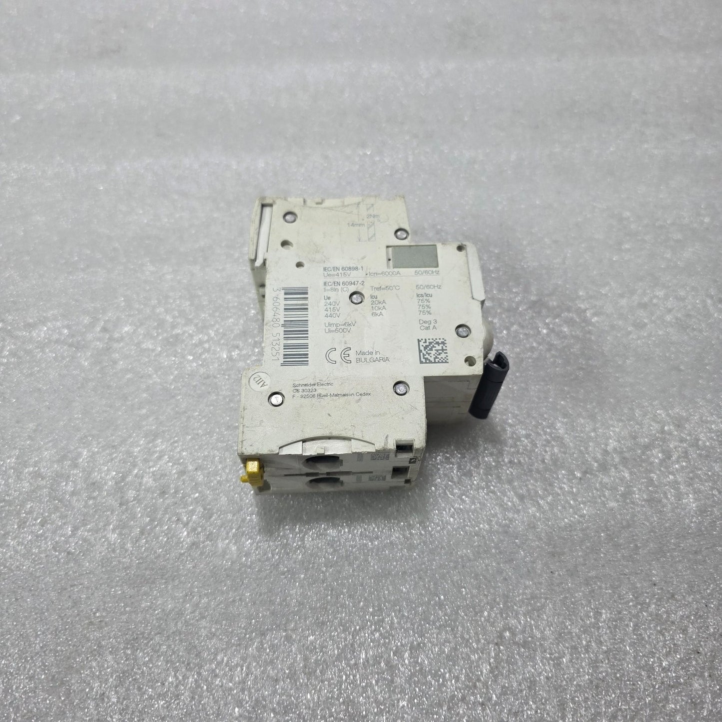 S ELECTRIC IC60N C6A 2 POLE MINIATURE CIRCUIT BREAKER MCB 6A 415V