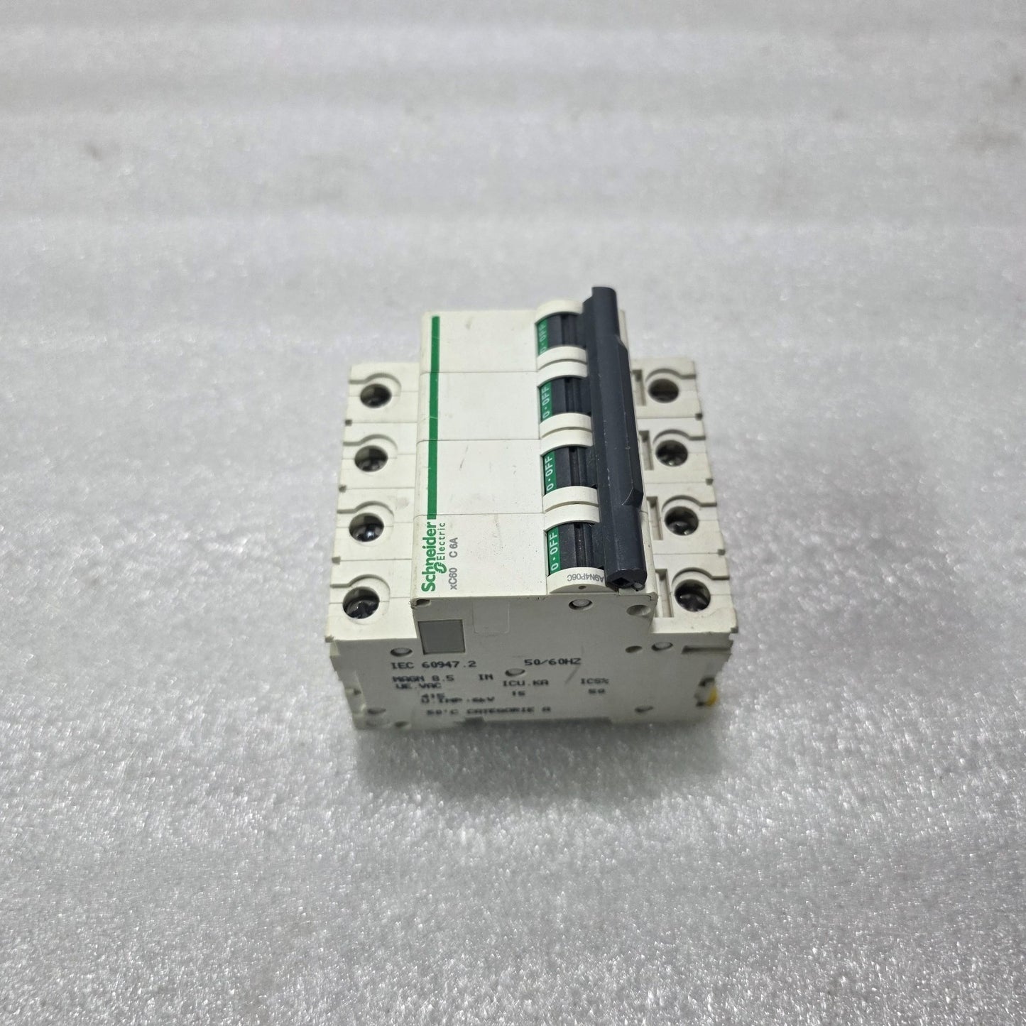 S ELECTRIC XC60 C6A 4 POLE MINIATURE CIRCUIT BREAKER 6A 415V MCB