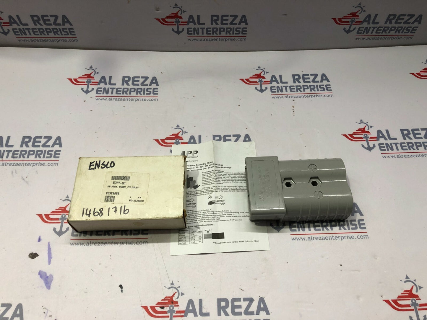 ANDERSON POWER PRODUCTS PART NO: 077917-001 BATTERY CONNECTOR 36V